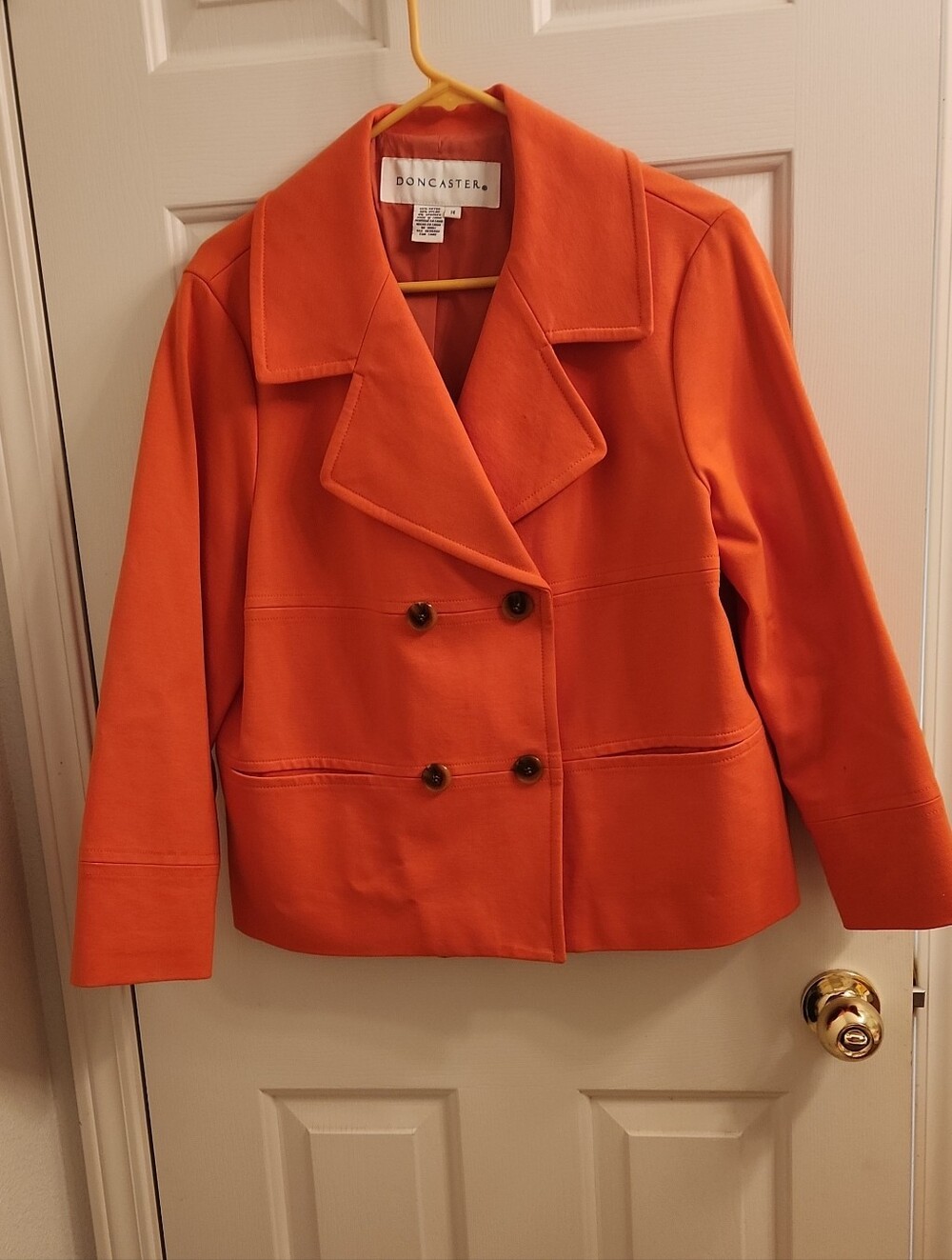 Doncaster Double-Breasted Orange Blazer Jacket